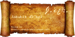 Jakubik Ábel névjegykártya